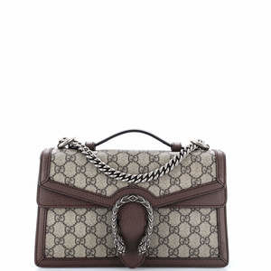 Gucci Small Dionysus Top Handle Chain Bag GG Coated Canvas